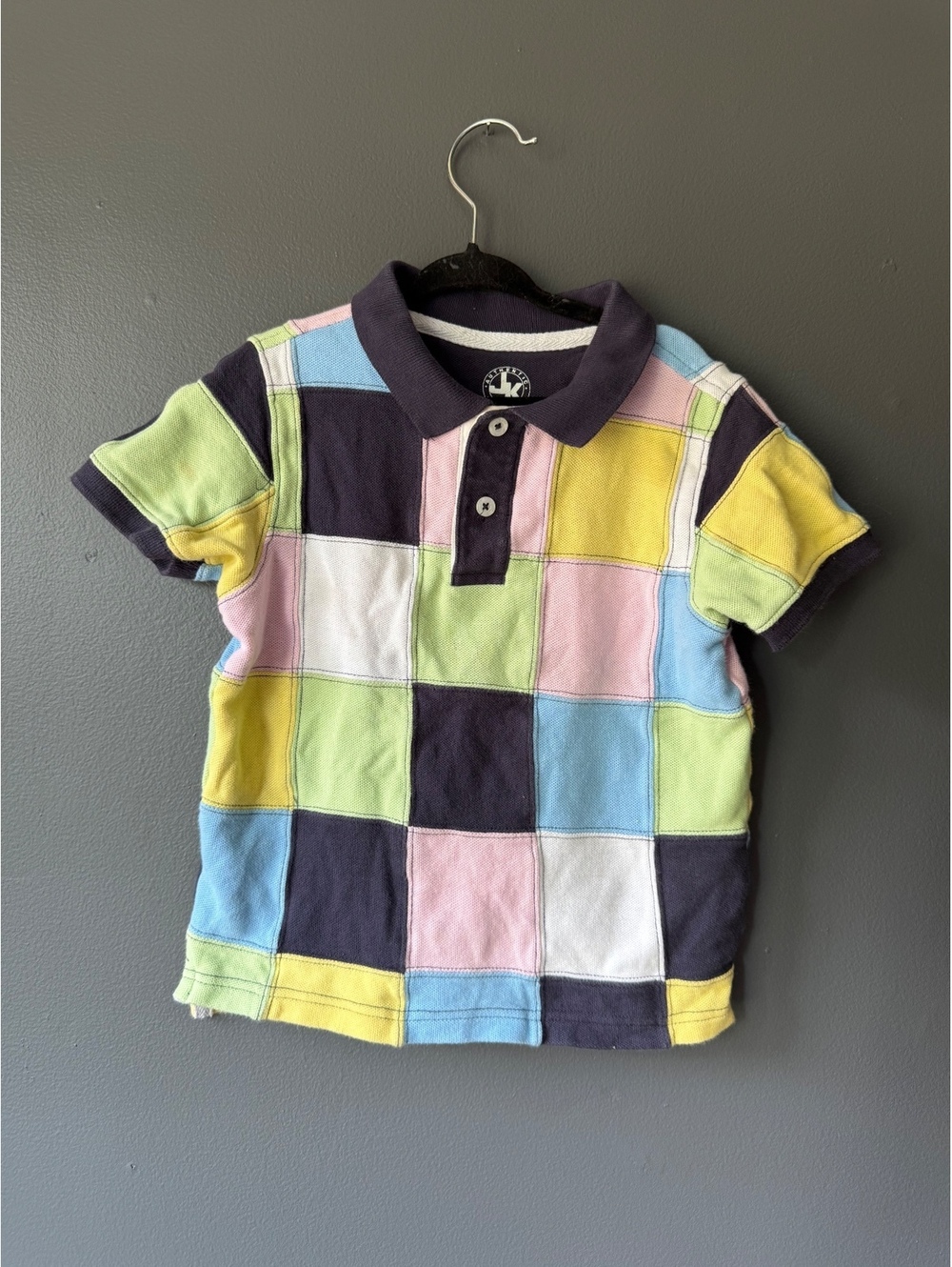 J.Khaki Authentic Color Block Patchwork Polo Shirt 4T